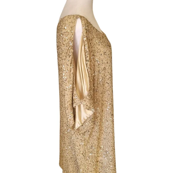 Aidan Mattox Cutout Beaded Silk Dress, 14, Used - Picture 5 of 15